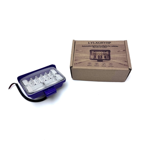 LYLXGHYHP Automotive lighting headlights for vehicles Square-shaped LED automotive LED headlights (purple casing)