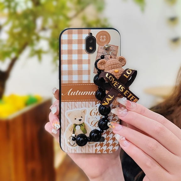 LYM-Phone Case For BLU View2/B130DL, Back Cover Anti-knock Bear bracelet Dirt-resistant Waterproof protective case silicone Simplicity Skin-friendly feel Cartoon cute soft case
