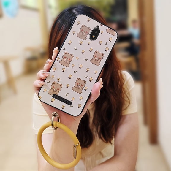 LYM-Phone Case For BLU View2/B130DL, Cartoon Funny Bracelet Solid Color Creative Protective Anti-knock Dirt-resistant Waterproof heat dissipation Youth Soft Case Personality Cute Ring