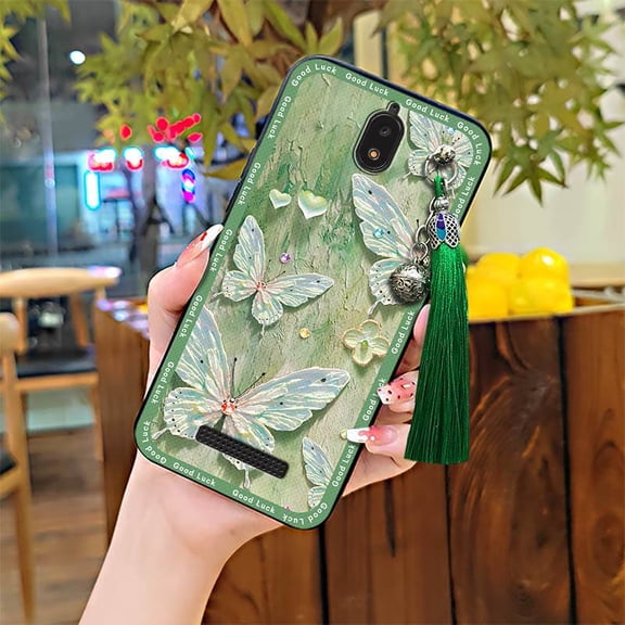 LYM-Phone Case For BLU View2/B130DL, Tassel Bell Soft case Protective Phone Pouch Dirt-resistant TPU Full wrap Graffiti Waterproof Fashion Design Anti-dust Shockproof Cartoon Cute