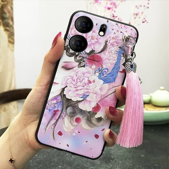 LYM-Phone Case For BLU View5, Dirt-resistant TPU Tassel Shockproof Chinese Style Durable Soft case Bell Protective Waterproof Anti-knock Silicone Anti-dust Back Cover