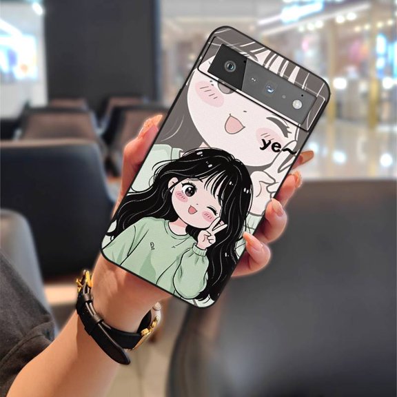 LYM-Phone Case For Google Pixel 6, Anti-dust Back Cover Protective Cute Cartoon Shockproof Full wrap Graffiti Waterproof Fashion Design Anti-knock Soft case Couple Phone Pouch TPU