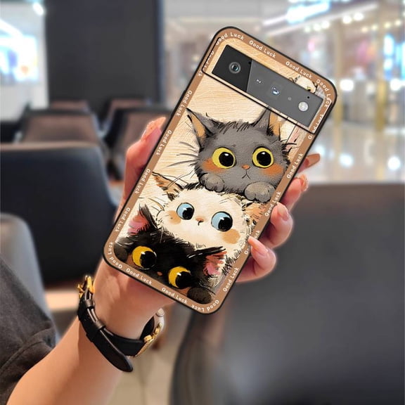 LYM-Phone Case For Google Pixel 6, Anti-knock Fashion Design Full wrap Soft case Dirt-resistant Anti-dust Back Cover Graffiti Protective Waterproof Phone Pouch Durable TPU Cute Cartoon