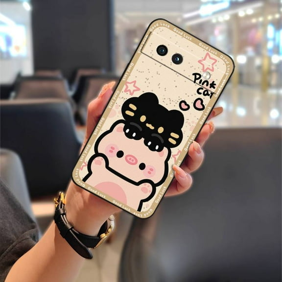 LYM-Phone Case For Google Pixel 8A, Waterproof Soft case Fashion Design Animals Protective Cartoon Shockproof Anti-knock Dirt-resistant TPU Cute Anti-dust Phone Pouch Silicone Graffiti
