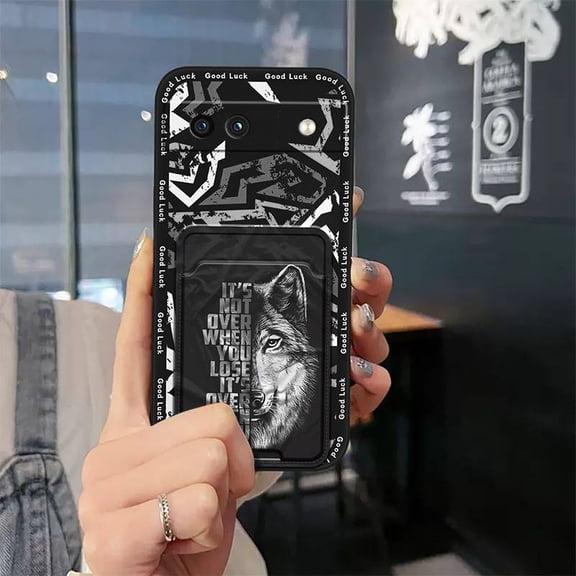 LYM-Phone Case For Google Pixel 8A, protective Card slot Full wrap Durable Back Cover Cartoon Anti-knock Graffiti Cute Dirt-resistant Silicone Shockproof Fashion Design TPU Waterproof