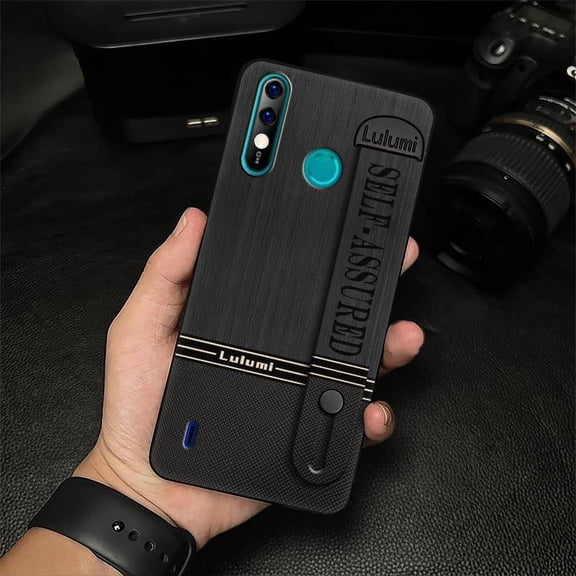 LYM-Phone Case For Itel A56/A56 Pro, Plain color Masculine Nature Anti-knock Personality Kickstand Geometry Soft case Wristband Fashion Design Simple Durable Waterproof Dirt-resistant