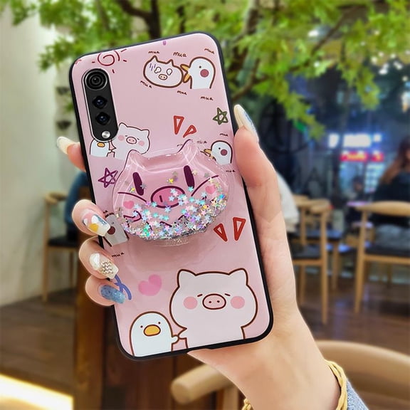LYM-Phone Case For LG Velvet 4G/5G, Anti-knock Simplicity Phone Lens Protection Back Cover Protective Durable Cartoon Waterproof cute Rotatable stand Fashion Design Soft Case Kickstand
