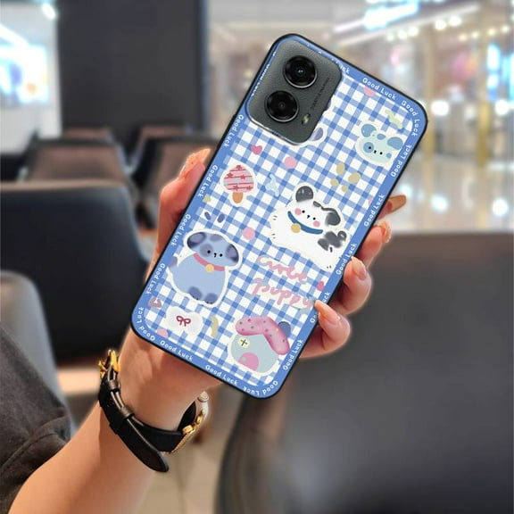 LYM-Phone Case For MOTO G 5G 2024, Soft case Dirt-resistant Waterproof Anti-dust Cartoon Animals Fashion Design Full wrap TPU Cute Silicone Phone Pouch Back Cover Shockproof Anti-knock