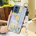 thumbnail image 1 of LYM-Phone Case For MOTO G Play 2024/4G/5G, Oil Painting Waterproof Anti-knock ring Back Cover Silicone Wrist Strap Lanyard Shockproof Wristband Soft case Kickstand Dirt-resistant flower, 1 of 9