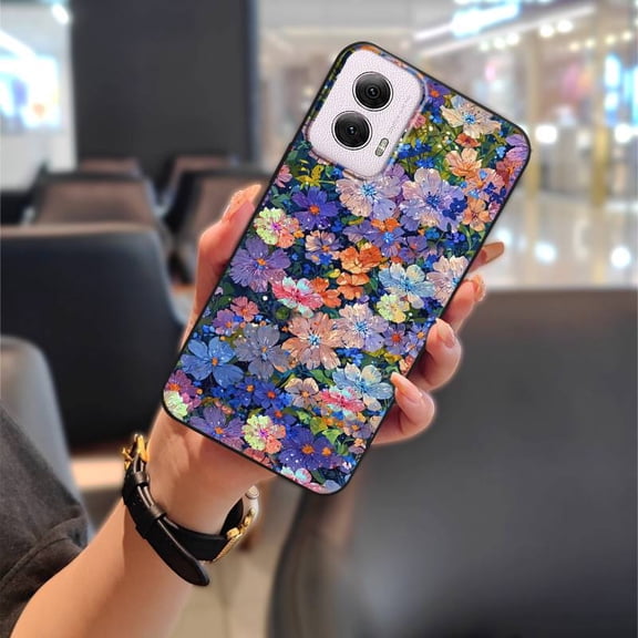 LYM-Phone Case For MOTO G Power 5G 2024, Full wrap TPU Waterproof Soft case Fashion Design Shockproof Cute Back Cover Silicone Dirt-resistant Anti-dust Cartoon Protective Graffiti