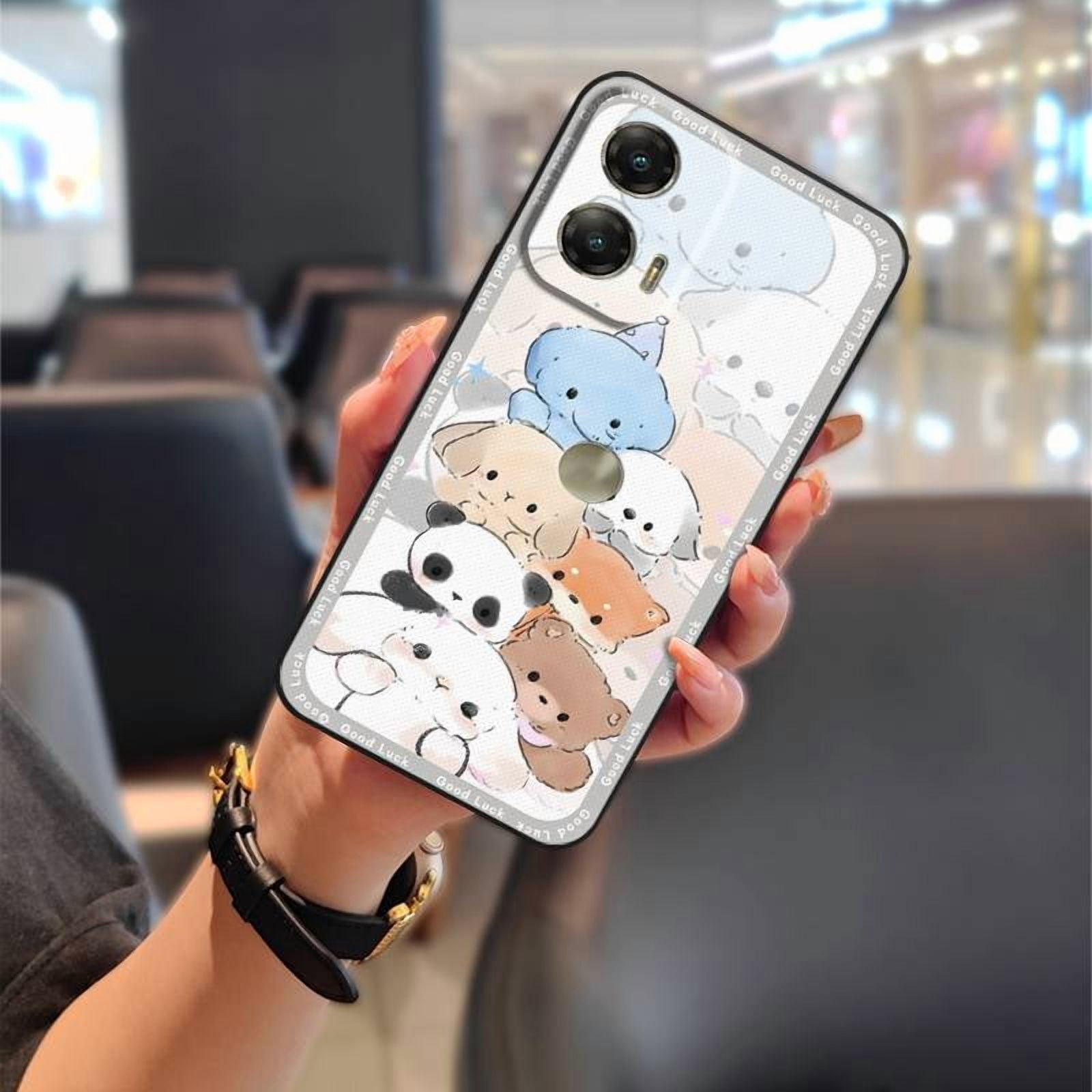 LYM-Phone Case For MOTO G Stylus 5G 2024, Anti-knock Shockproof Animals  Cartoon Back Cover Cute Graffiti Silicone TPU Waterproof Soft case Durable  ...