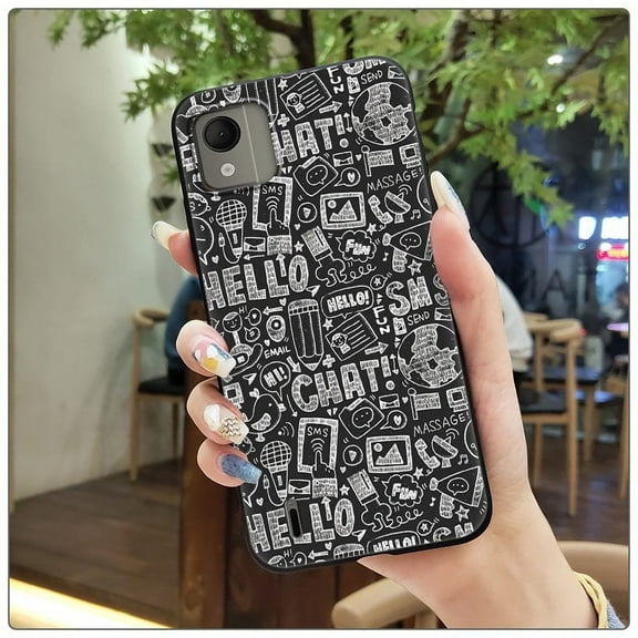 LYM-Phone Case For Nokia C110 4G, Silicone TPU Anti-dust Soft case Back Cover Durable Cover Shockproof Cartoon Anti-knock Dirt-resistant Full wrap Waterproof protective Fashion Design