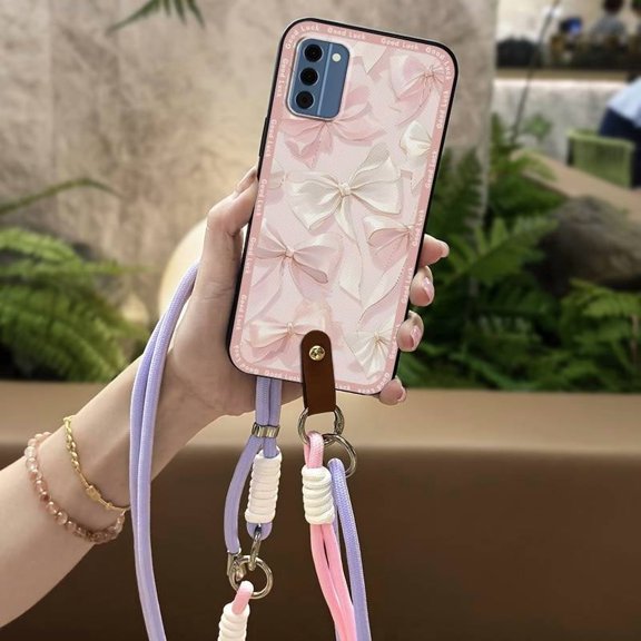 LYM-Phone Case For Nokia C300 4G, Back Cover TPU Graffiti Silicone Shockproof Dirt-resistant Soft case Full wrap Waterproof protective Diagonal Cute Lanyard Fashion Design Durable