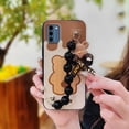 thumbnail image 1 of LYM-Phone Case For Nokia C300 4G, Dirt-resistant phone case cute protective case Bear bracelet Skin-friendly feel Black pearl pendant Anti-knock Simplicity silicone Back Cover soft case, 1 of 9