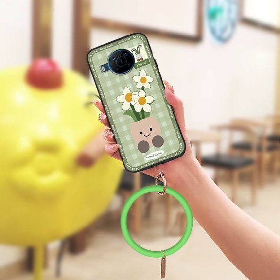 LYM-Phone Case For Nokia X100, Cute Funny Dirt-resistant Back Cover Bracelet Protective Ring Waterproof Soft Case Solid Color Youth heat dissipation Cartoon Creative Personality