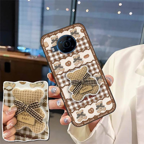 LYM-Phone Case For Nokia X100, Soft case Back Cover Cloth Patch Fashion Design Protective 3D Silicone TPU Anti-knock Embroidery Cartoon three-dimensional Durable Shockproof Full wrap