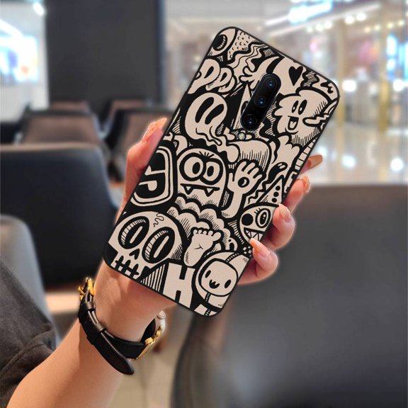 LYM-Phone Case For OnePlus 7 Pro/1+7 Pro, TPU Anti-dust Soft case Back Cover Graffiti Cartoon Phone Pouch Cute Shockproof Anti-knock Waterproof Fashion Design Dirt-resistant Protective
