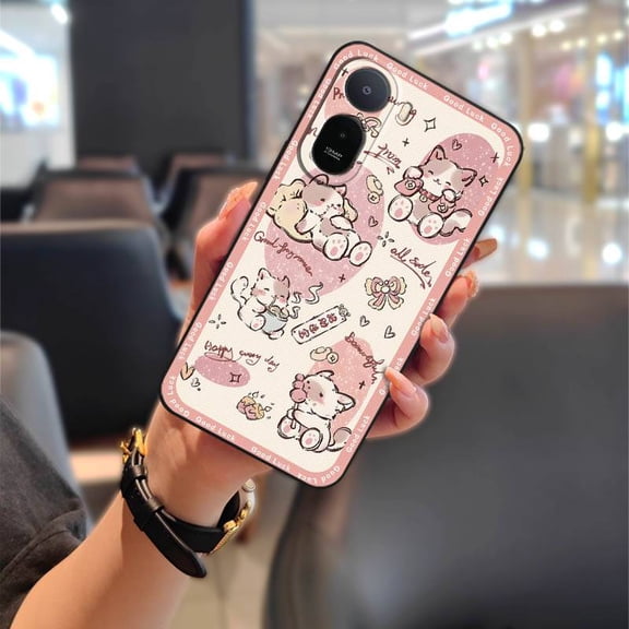 LYM-Phone Case For Redmi A7 Pro Global/4G/5G/Poco C85X, Cute Animals TPU Full wrap Fashion Design Waterproof Protective Silicone Soft case Durable Dirt-resistant Anti-dust Cartoon