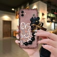 thumbnail image 1 of LYM-Phone Case For Samsung Galaxy A05/SM-A055F, Skin-friendly feel Bear bracelet Black pearl pendant silicone Simplicity Cartoon phone case cute protective case Anti-knock Waterproof, 1 of 9