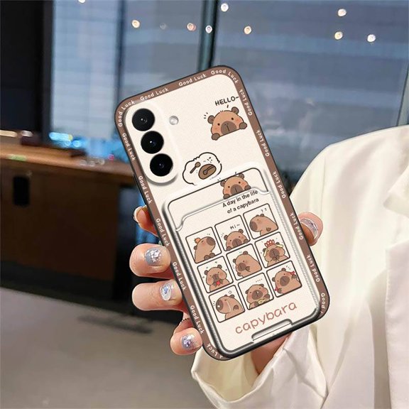 LYM-Phone Case For Samsung Galaxy A27/SM-A276E/B/U/W, Cute Waterproof Durable Graffiti Anti-dust Cartoon Dirt-resistant Fashion Design Full wrap Card bag TPU Card slot Card sleeve Cover