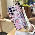 thumbnail image 1 of LYM-Phone Case For Samsung Galaxy S25 Ultra, Silicone Dirt-resistant Wrist Strap Ring Cartoon Soft case Fashion Design Cute Back Cover Durable Protective Shockproof Phone Holder Lanyard, 1 of 9