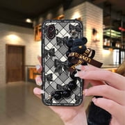 LYM-Phone Case For Samsung Galaxy Xcover6 Pro/SM-G736U/B, Back Cover Simplicity protective case Dirt-resistant Anti-knock Bear bracelet Waterproof Skin-friendly feel soft case cute