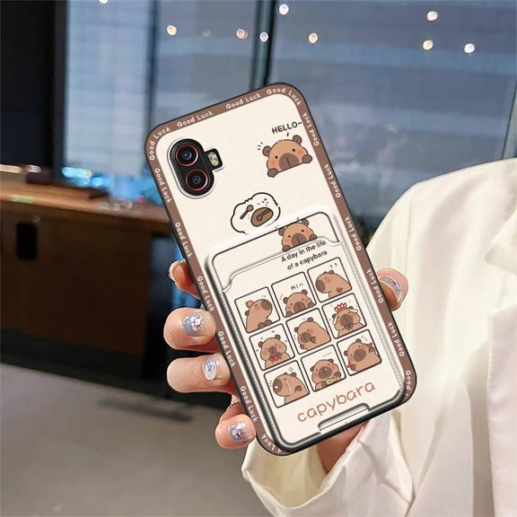 LYM-Phone Case For Samsung Galaxy Xcover6 Pro/SM-G736U/B, TPU Card bag Cute Graffiti Cover Dirt-resistant Cartoon Fashion Design Anti-knock Durable protective Card sleeve Back Cover