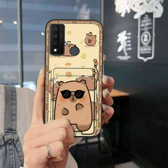 LYM-Phone Case For TCL 20 XE, Durable Cartoon Dirt-resistant Full wrap Soft case Graffiti Back Cover protective Card slot Anti-knock Fashion Design TPU Cute Waterproof Card sleeve