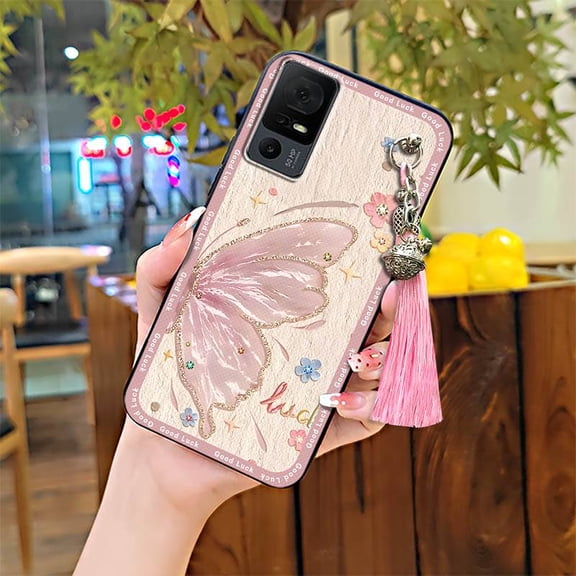 LYM-Phone Case For TCL 40XL/40T/T608D/Lively Jitterbug Smart4, Anti-knock Fashion Design Full wrap Soft case Cartoon Durable Shockproof Anti-dust Waterproof Protective Graffiti TPU Bell