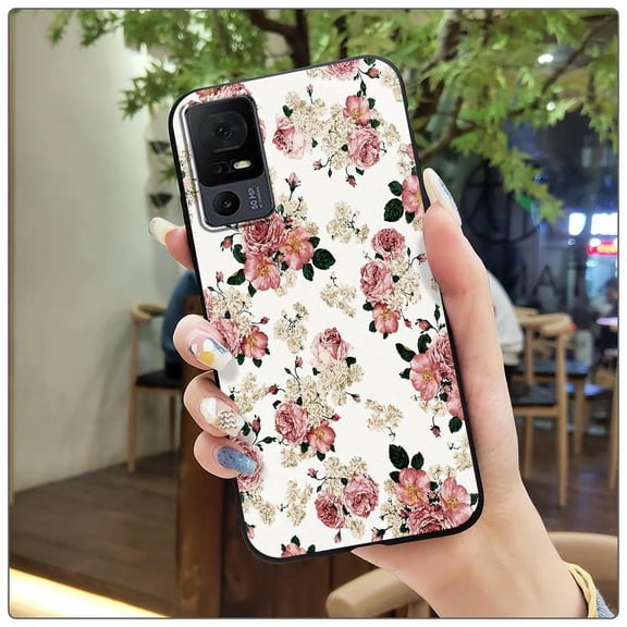 LYM-Phone Case For TCL 40XL/40T/T608D/Lively Jitterbug Smart4, Silicone Dirt-resistant Anti-dust TPU Waterproof Shockproof protective Cartoon Soft case Fashion Design Full wrap Durable