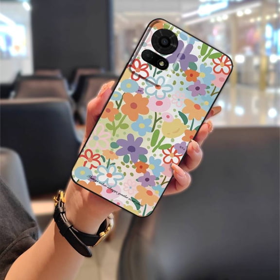 LYM-Phone Case For TCL 50LE/T510SPP, Full wrap TPU Cartoon oil painting Phone Pouch Anti-knock Anti-dust Durable Soft case Back Cover Cute Shockproof Waterproof Protective Dirt-resistant