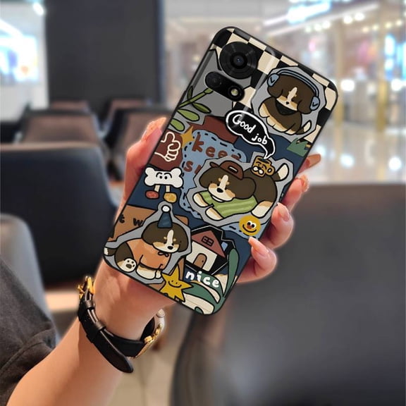 LYM-Phone Case For TCL 50LE/T510SPP, Silicone Full wrap Durable Waterproof Phone Pouch Animals Soft case Fashion Design Anti-dust Shockproof Graffiti Cartoon Protective Dirt-resistant