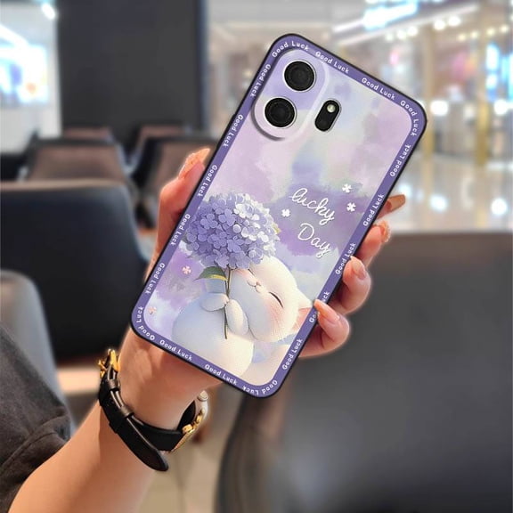 LYM-Phone Case For TCL NxtPaper70 Pro/T807D/W/E, Dirt-resistant Cartoon Silicone Phone Pouch Durable Fashion Design Protective TPU Full wrap Anti-dust Anti-knock Back Cover Soft case