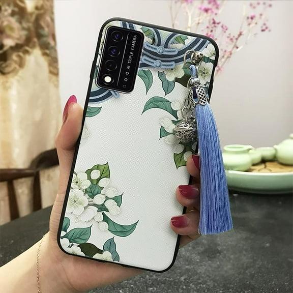 LYM-Phone Case For TCL T-Mobile Revvl V+ 5G/Revvl V Plus 5G, Chinese Style Anti-knock Anti-dust Bell Back Cover TPU Waterproof Durable Silicone Protective Shockproof Soft case Tassel