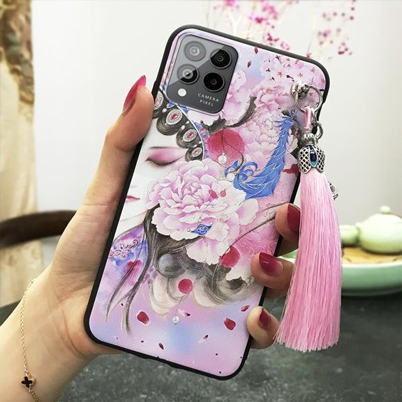LYM-Phone Case For TCL T-Mobile Revvl6 Pro/T Phone Pro, Chinese Style Anti-knock Waterproof Soft case Bell TPU Tassel Durable Protective Anti-dust Shockproof Silicone Dirt-resistant