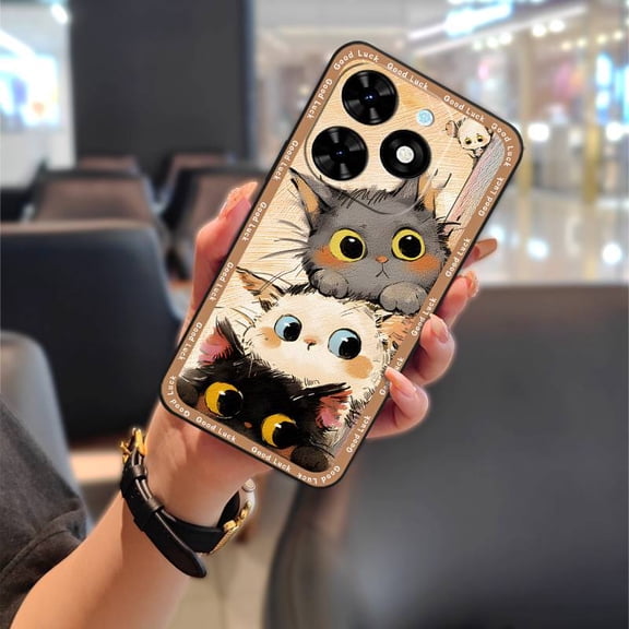 LYM-Phone Case For Tecno Spark Go 2024/Spark20C/BG6/POP8, Graffiti Dirt-resistant Durable Anti-dust Silicone Anti-knock TPU Phone Pouch Cute Cartoon Protective Soft case Back Cover