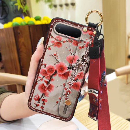 LYM-Phone Case For Tecno Spark50 5G/POP X 5G, Chinese style Anti-dust Anti-knock Wristband Elderly lady For Mom Lanyard Waterproof Soft case Durable Wrist Strap Ring Dirt-resistant