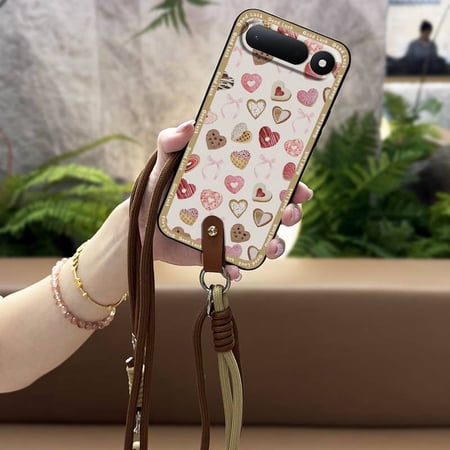 LYM-Phone Case For Tecno Spark50 5G/POP X 5G, Durable Shockproof Crossbody Lanyard Fashion Design Dirt-resistant Diagonal protective Soft case Anti-knock Cartoon Graffiti Cute Back Cover