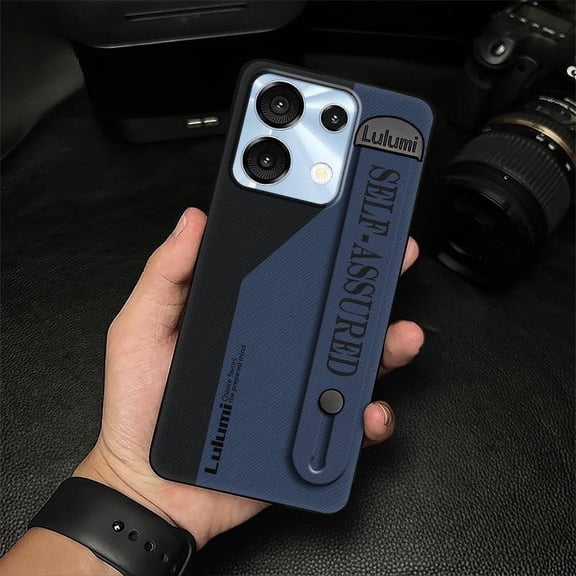 LYM-Phone Case For UMIDIGI G9 5G/G9C/G9T/G9A/Note90/90C/90A, Protective Kickstand Fashion Design Shockproof Soft case Wrist Strap Anti-knock Back Cover Masculine Phone Holder Plain color