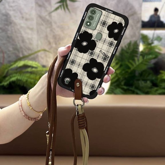 LYM-Phone Case For Wiko Voix/U616AT, Full wrap Crossbody Graffiti TPU Dirt-resistant Anti-knock Soft case Fashion Design Back Cover Lanyard Durable protective Cartoon Silicone Anti-dust