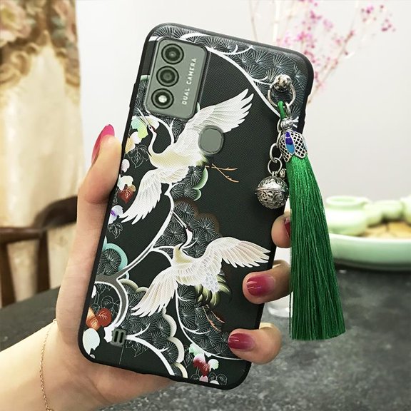 LYM-Phone Case For Wiko Voix/U616AT, Waterproof Soft case Durable Tassel Bell Protective Silicone TPU Anti-knock Shockproof Anti-dust Back Cover Dirt-resistant Chinese Style