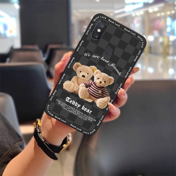 LYM-Phone Case For Xiaomi Mi 8, Cartoon Silicone Back Cover Anti-dust Anti-knock Shockproof TPU Full wrap Phone Protector Cute Protective Durable Fashion Design Soft case Waterproof