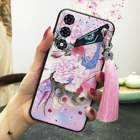 LYM-Phone Case For ZTE Nubia Neo5 5G, Bell Durable Protective Tassel TPU Silicone Anti-knock Chinese Style Waterproof Soft case Dirt-resistant Back Cover Anti-dust Shockproof