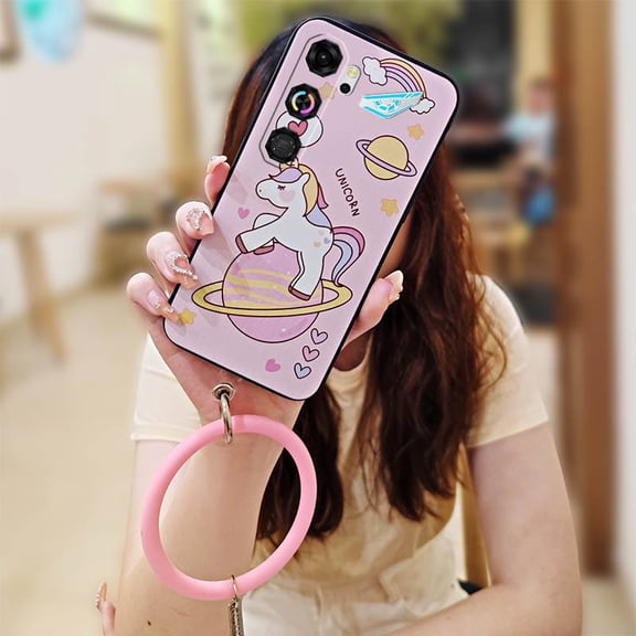 LYM-Phone Case For ZTE Nubia Neo5 GT, Bracelet Protective Personality heat dissipation Ring Solid Color Creative Back Cover Waterproof Cartoon Dirt-resistant Soft Case Youth Anti-knock