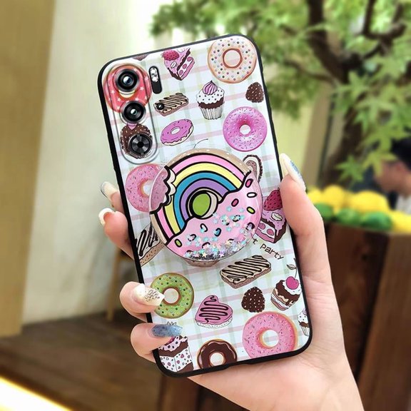 LYM-Phone Case For ZTE Nubia Red Magic9 Pro/9Pro+/9SPro/+, Dirt-resistant Glitter Soft Case Skin feel silicone Back Cover Cartoon Fashion Design protective Rotatable stand Anti-knock TPU