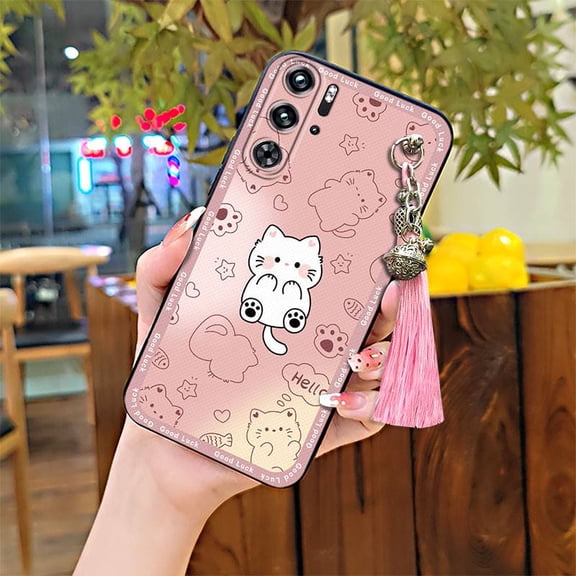 LYM-Phone Case For ZTE Nubia Red Magic9 Pro/9Pro+/9SPro/+, Tassel TPU Durable Bell Anti-knock Phone Pouch Protective Shockproof Graffiti Dirt-resistant Silicone Soft case Full wrap Cute