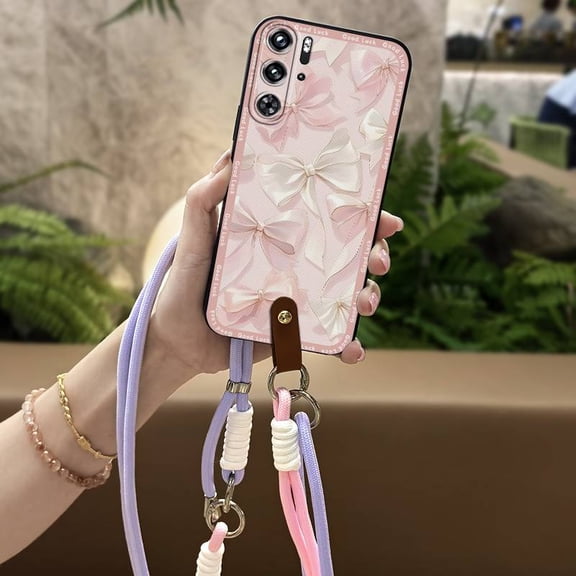 LYM-Phone Case For ZTE Nubia Red Magic9 Pro/9Pro+/9SPro/+, Waterproof Graffiti Lanyard Dirt-resistant Cartoon Necklace Crossbody Diagonal Silicone Anti-dust TPU Cute Fashion Design