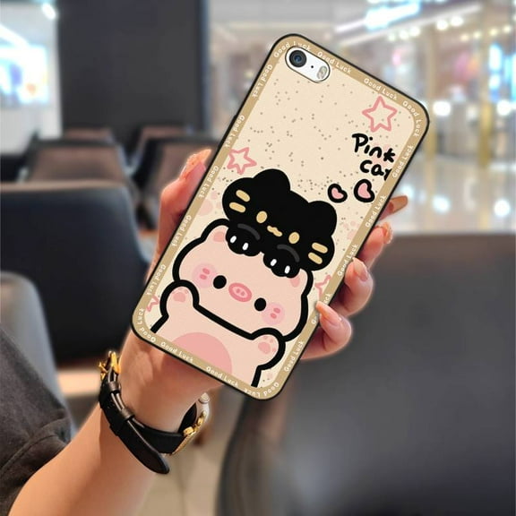 LYM-Phone Case For iphone 5/5S/SE/ip5/ip5S/ipSE, Cartoon Durable Soft case Graffiti Protective Anti-dust Waterproof Back Cover Anti-knock Full wrap Animals Shockproof Cute TPU Silicone