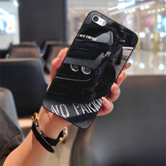 LYM-Phone Case For iphone 5/5S/SE/ip5/ip5S/ipSE, Cartoon Waterproof Back Cover Cute Full wrap Anti-knock Anti-dust Protective Phone Pouch Graffiti Silicone TPU Fashion Design Shockproof