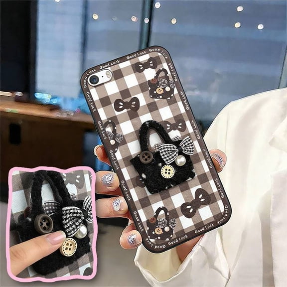 LYM-Phone Case For iphone 5/5S/SE/ip5/ip5S/ipSE, Protective Anti-knock Silicone Full wrap TPU three-dimensional Durable Back Cover Embroidery Anti-dust Phone Pouch Cute Dirt-resistant 3D